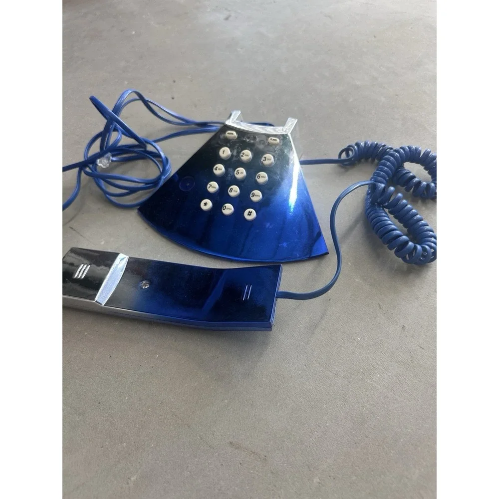 Vintage 90s Y2K Metallic Blue Ombré Phone By PhoneMate PMB-500 SPACE PHONE‎